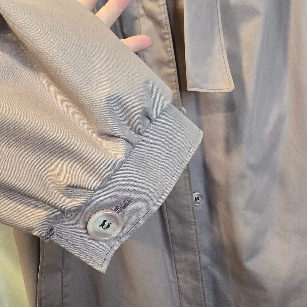 Vintage London Fog Maincoat Trench Coat Women's Pastal Purple Size 14 - Picture 4 of 12